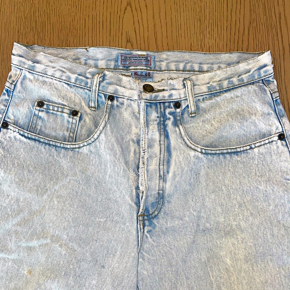 Vtg 80s Guess Georges Marciano Acid Wash Jeans Size 2 Button Fly 10115 USA Mom